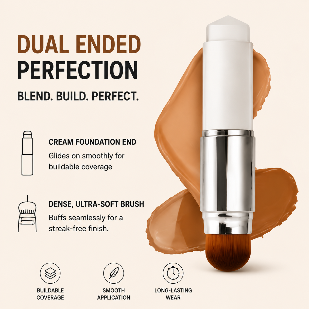 🎉BUY 1 GET 1 FREE🎉Color-Changing Foundation Stick with Collagen Capsules - Dual-Ended with Detachable Brush