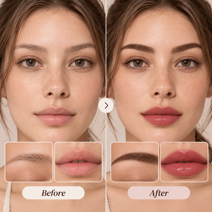 2-in-1 Dual-Ended Peel-Off Brow & Lip Tint Gel — Fluffy Brows & Lasting Lip Color