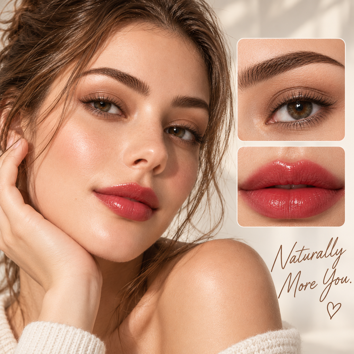 2-in-1 Dual-Ended Peel-Off Brow & Lip Tint Gel — Fluffy Brows & Lasting Lip Color